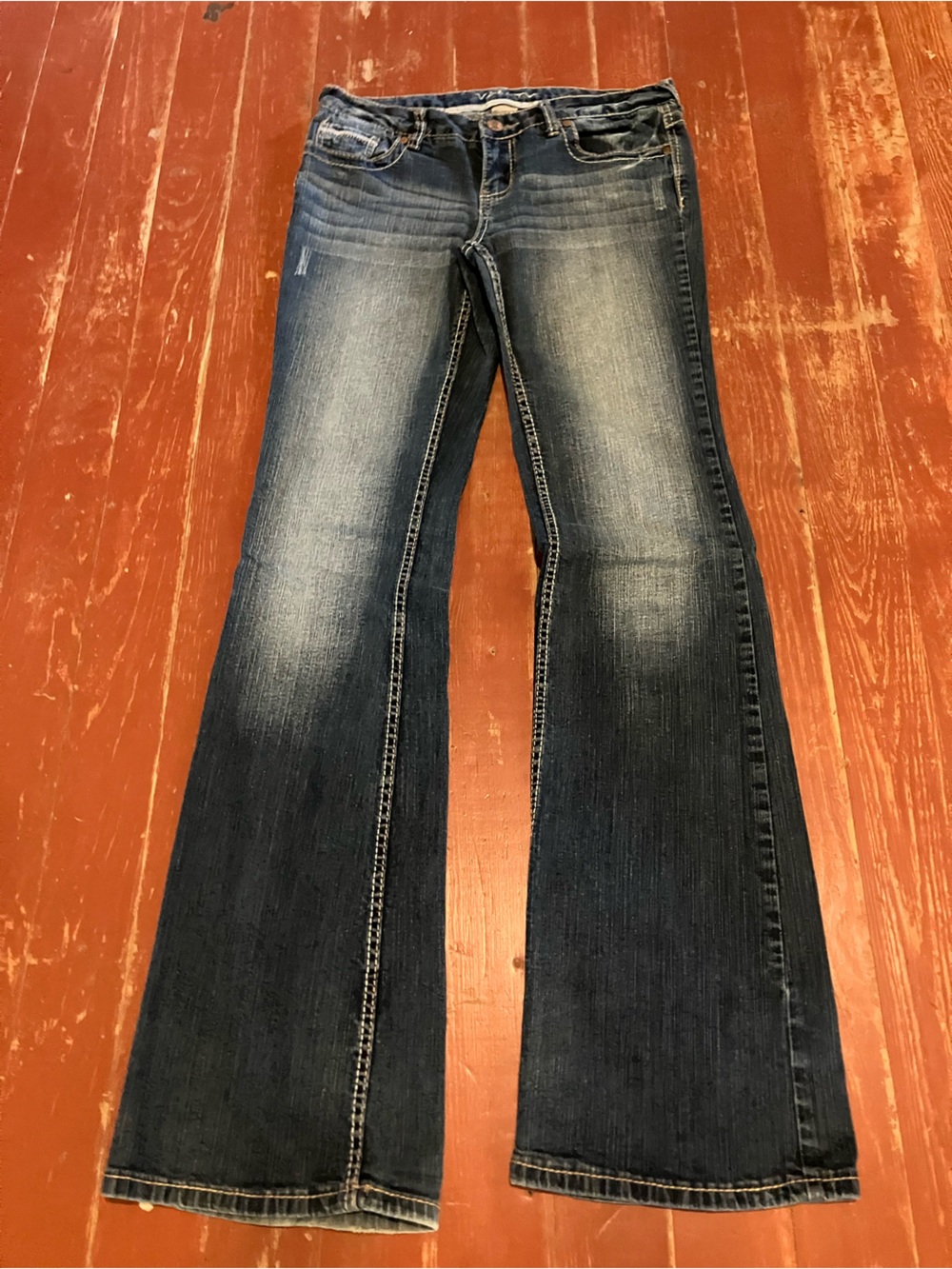 Ina Dark Indigo Jeans with Tan Stitching